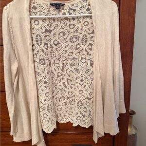 American Eagle cream cardigan medium (nwot)